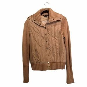 BCBGMAXAZRIA Light weight Quilted Puffer Jacket in Tan Size Small